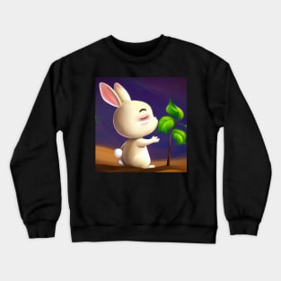 bunny take care of saplings Crewneck Sweatshirt
